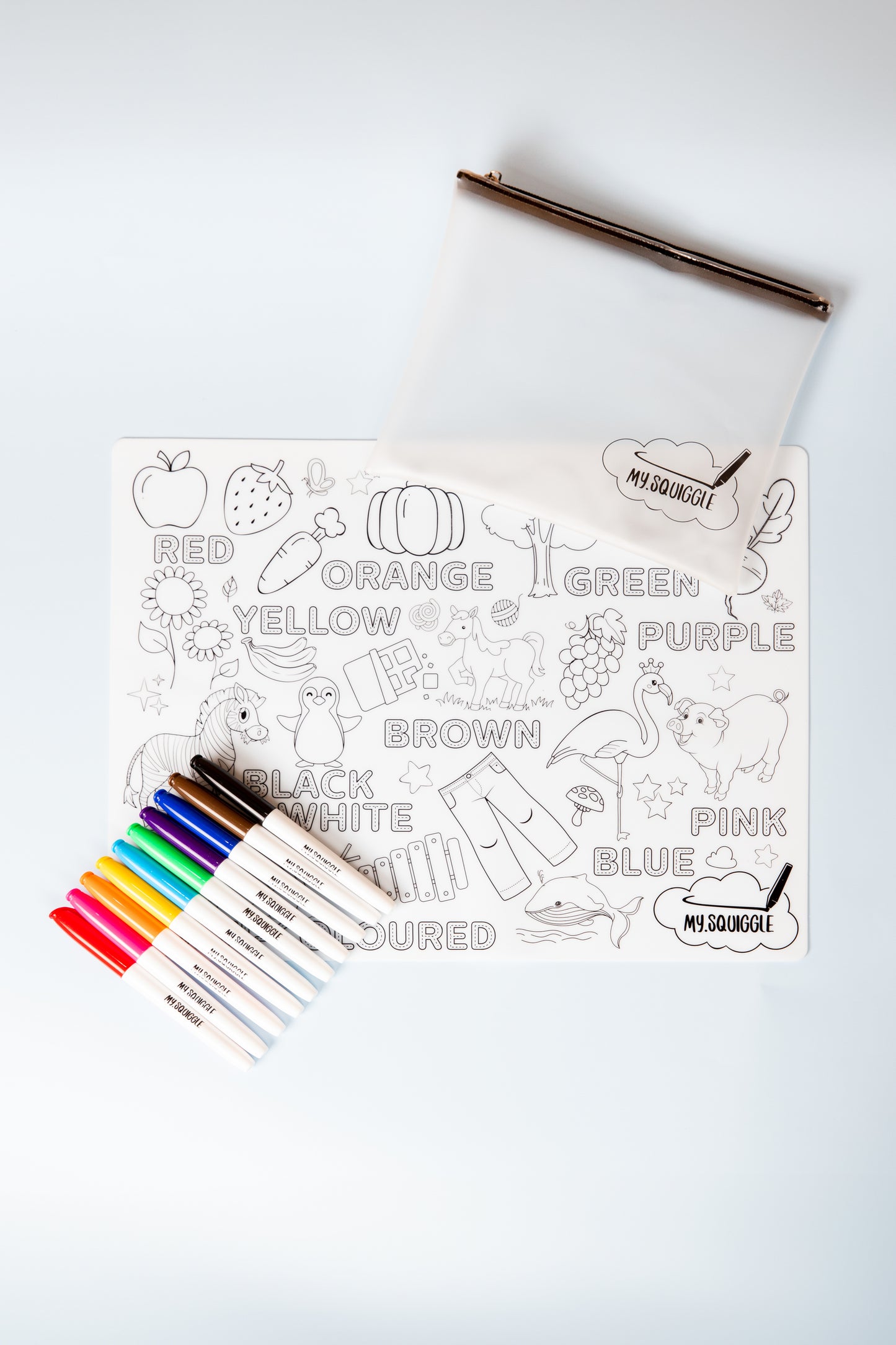 My Squiggle - reusable colouring in mat.