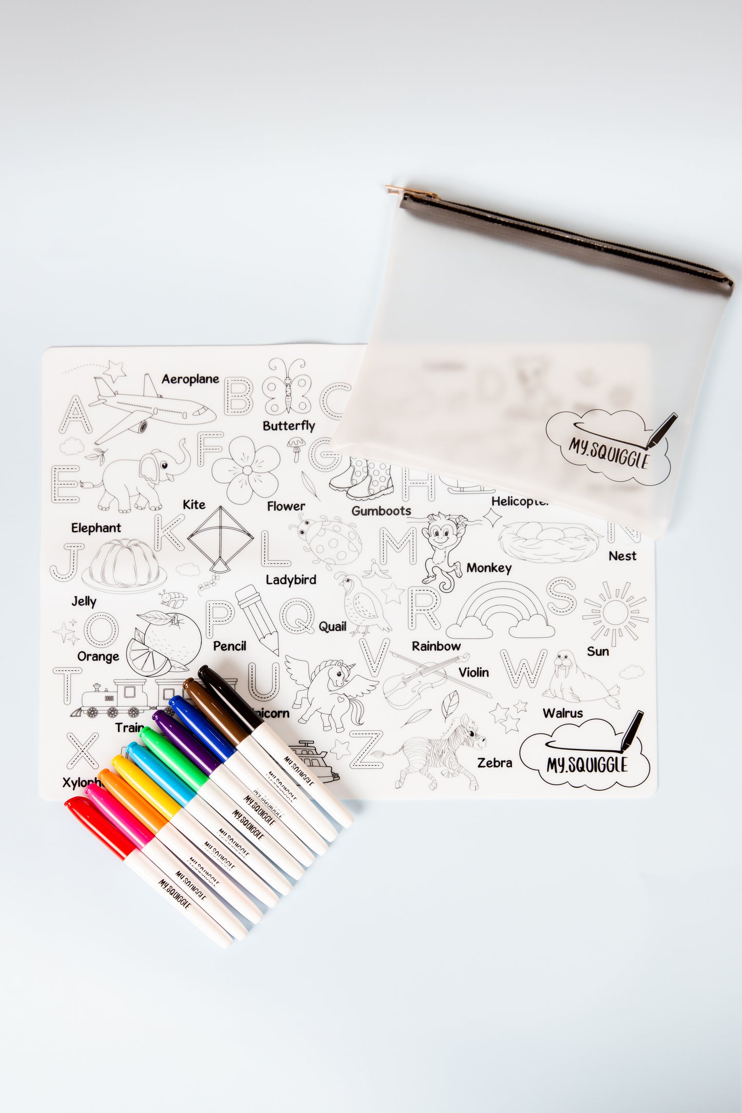 My Squiggle - reusable colouring in mat.