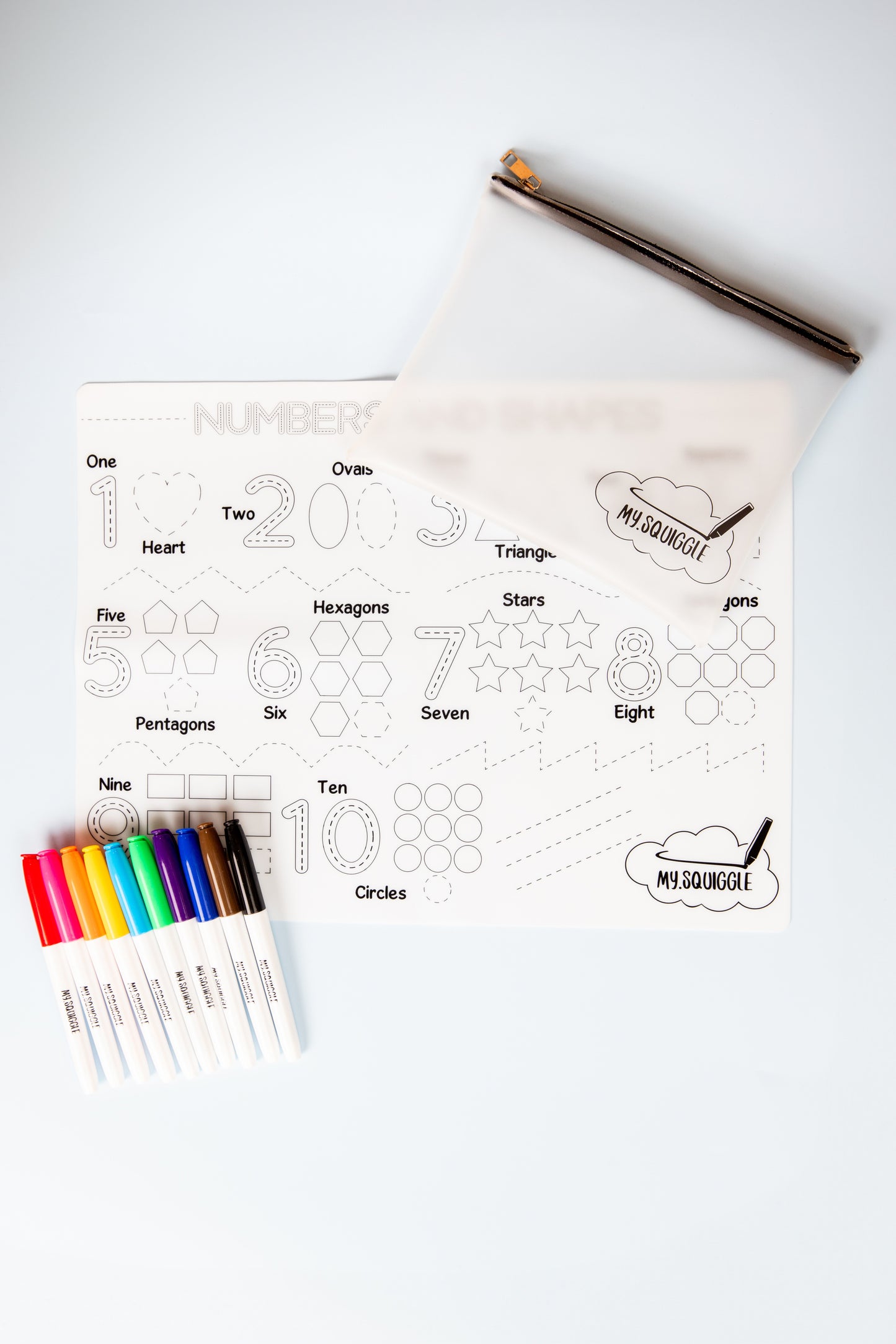 My Squiggle - reusable colouring in mat.