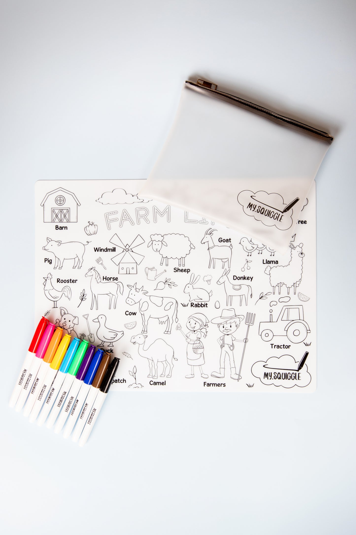 My Squiggle - reusable colouring in mat.