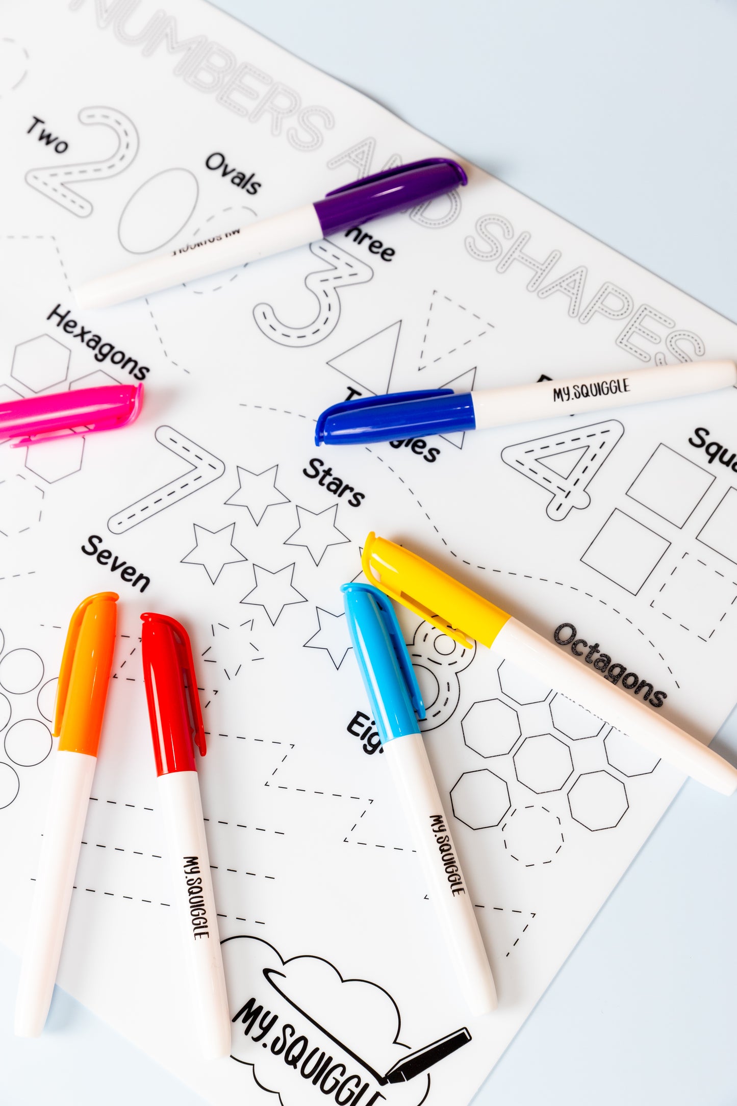 My Squiggle - reusable colouring in mat.